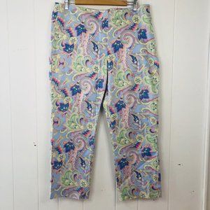 Lauren Ralph Lauren Paisley Cotton Cropped Pants